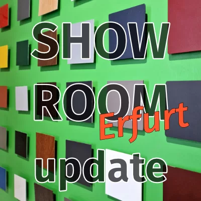 Neuigkeiten aus unserem Showroom in Erfurt: Musterwand und erweitertes Sortiment!
