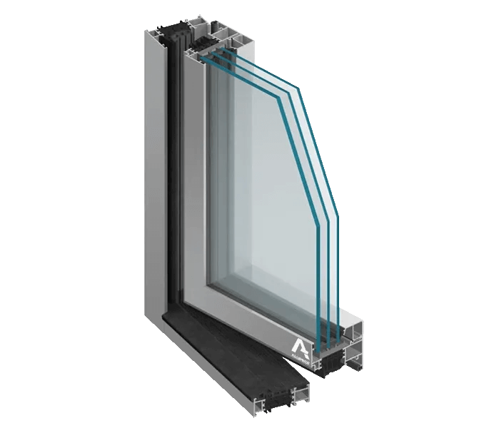 Flache Bodenschwelle und Sicherheitsglas